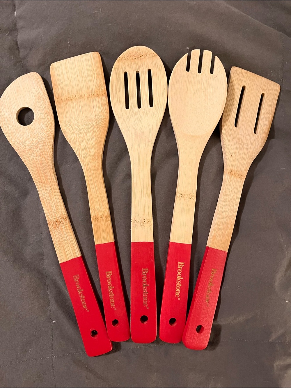 Brookstone Bamboo Cooking Utensils Spatula set
